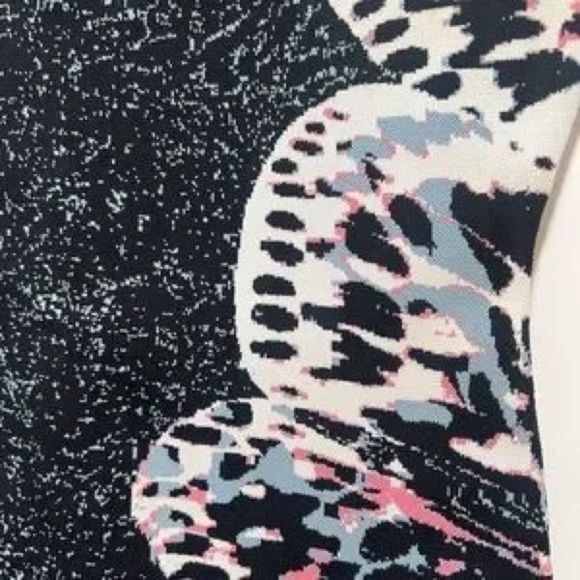 BCBG Maxazria Bodycon Audrie Butterfly Knit Jacquard black dress (M) - Picture 3 of 7